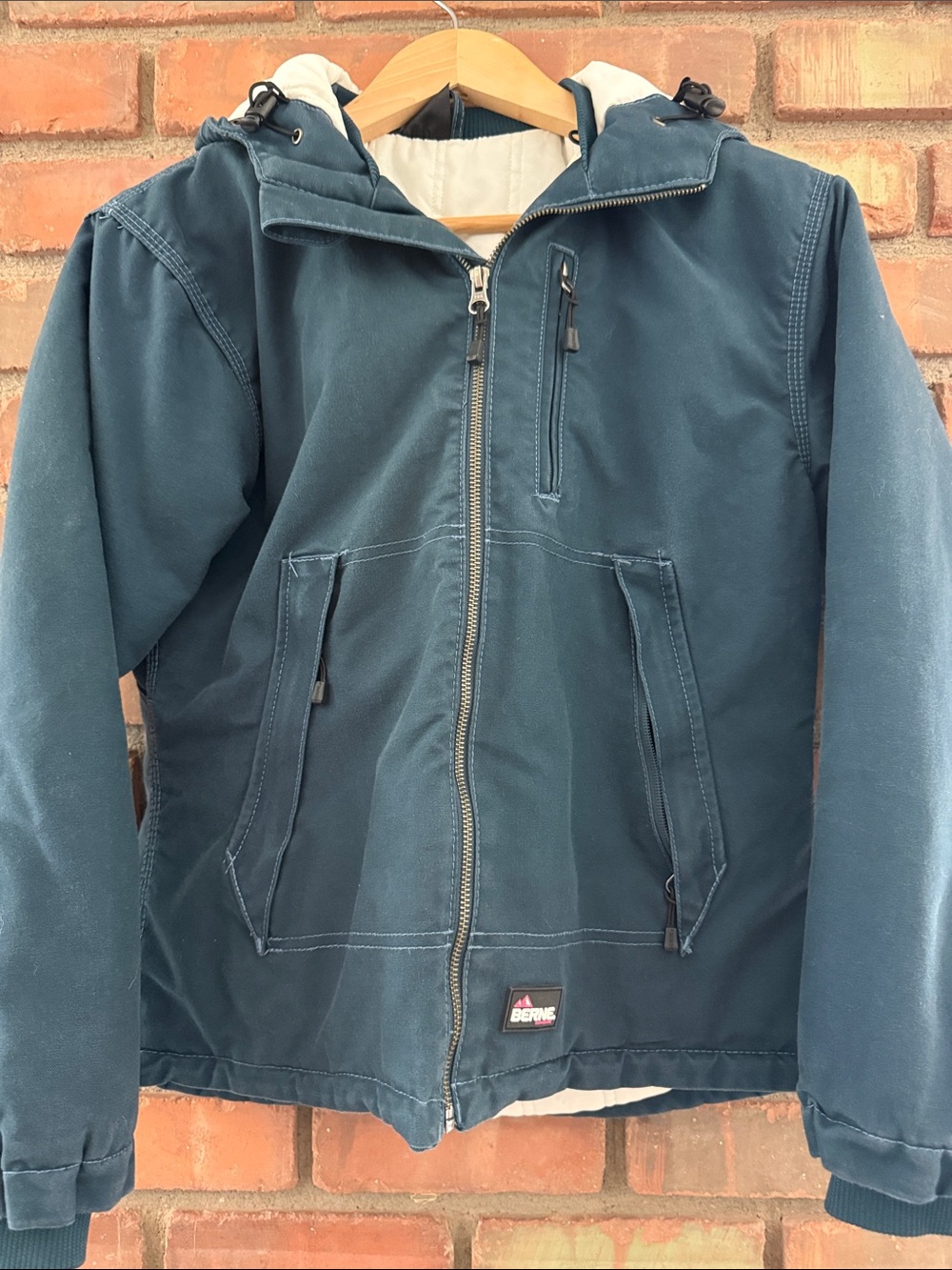 Berne workwear Hooded Jacket in Navy Blue